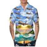 Boeing 737 783 Scandinavian Airlines SAS Hawaiian Shirt Front 1