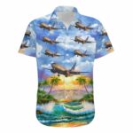 Boeing 737 783 Scandinavian Airlines SAS Hawaiian Shirt Front