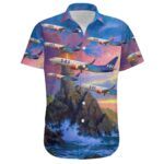 Boeing 737 86N Scandinavian Airlines SAS Hawaiian Shirt Front