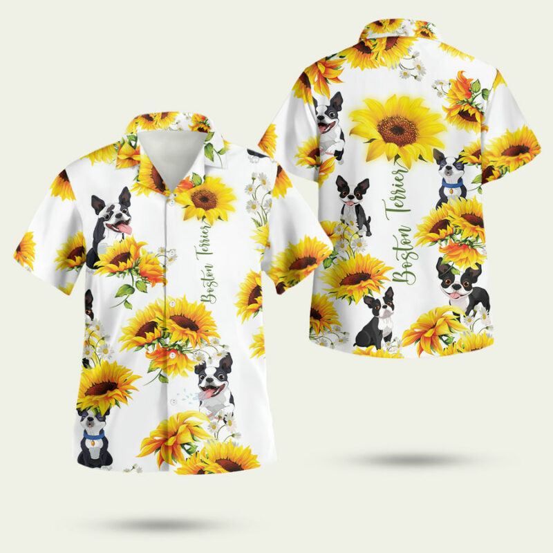 Boston Terrier Hawaiian Shirt