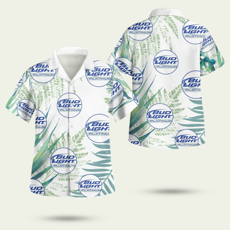 Bud Light Platinum Beer Hawaiian Shirt