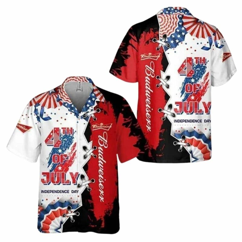 Budweiser Beer Independence Day 4Th Of July Hawaiian Shirt
