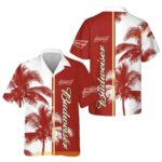 Budweiser Beer Tropical Coconut Tree Hawaiian Shirt