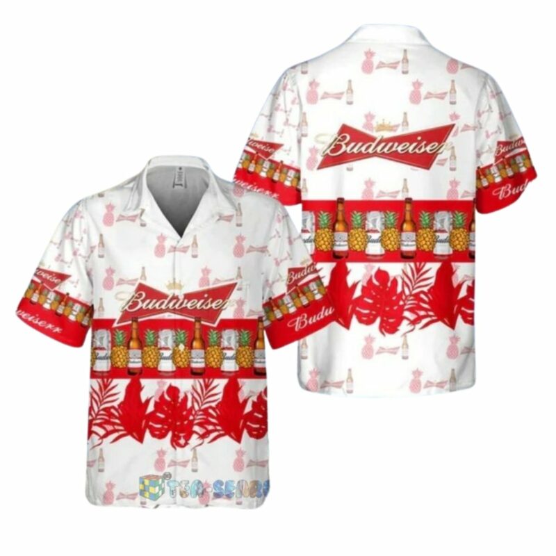 Budweiser Beer Tropical Pineapple Hawaiian Shirt