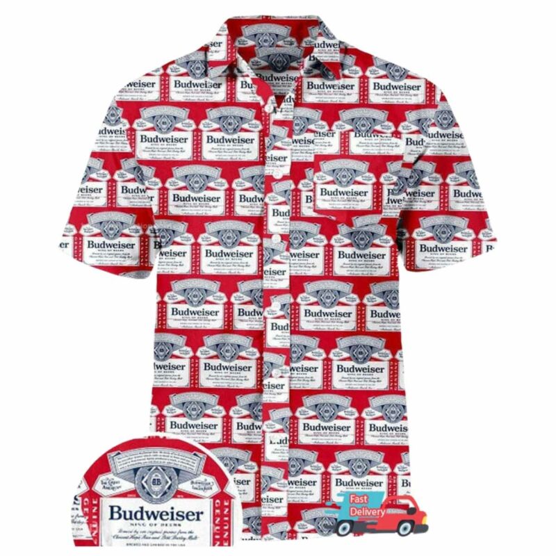 Budweiser King Of Beers Logo Hawaiian Shirt