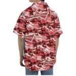 Budweiser Logo Sea Island Pattern Hawaiian Shirt Back 1