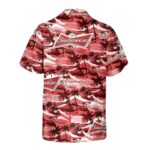 Budweiser Logo Sea Island Pattern Hawaiian Shirt Back