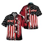 Budweiser Usa Flag Hawaiian Shirt