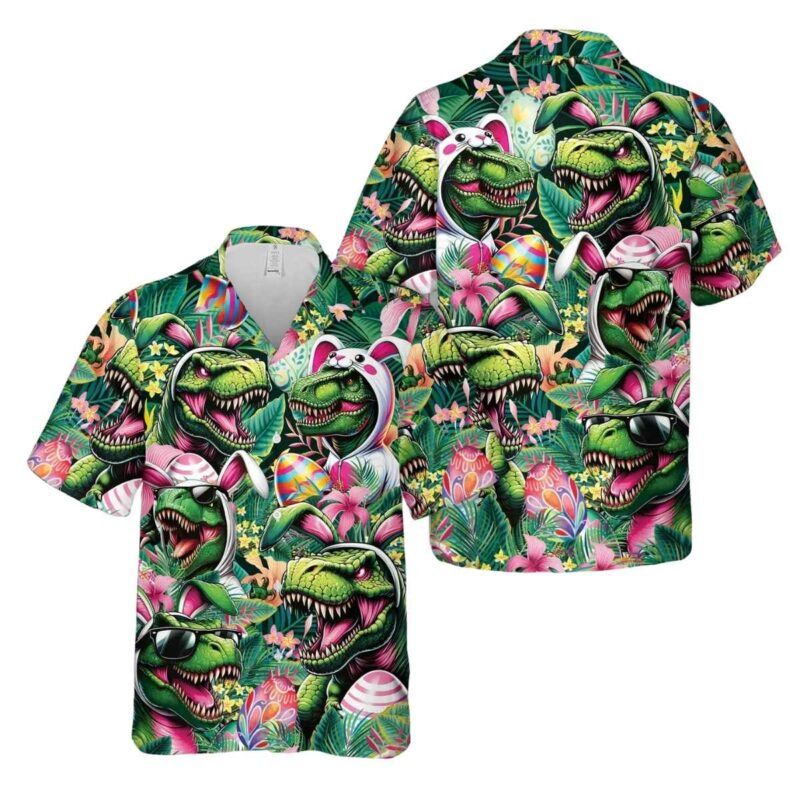 Bunny Easter Dinosaur Hawaiian Shirt