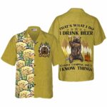 Camping Bear Drink Beer Hawaiian Shirt