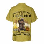Camping Bear Drink Beer Hawaiian Shirt Back