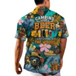 Camping Funny Bear Camping Without Beer Is Just Sitting In The Woods Hawaiian Shirt Back 1