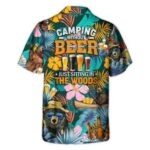 Camping Funny Bear Camping Without Beer Is Just Sitting In The Woods Hawaiian Shirt Back