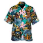 Camping Funny Bear Camping Without Beer Is Just Sitting In The Woods Hawaiian Shirt Front