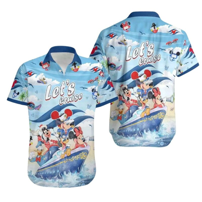 Captain Mickey Mouse And Friends Let'S Cruise Beach Summer Trip Hawaiian Shirt