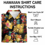 Captain morgan black with yellow pineapple hawaiian shirt care instructions