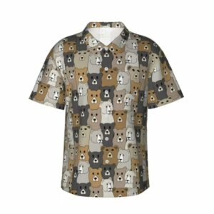 Cartoon Bear Face Funny Hawaiian Shirt