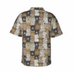 Cartoon Bear Face Funny Hawaiian Shirt Back