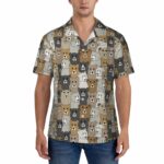 Cartoon Bear Face Funny Hawaiian Shirt Front 1