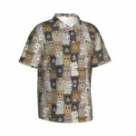Cartoon Bear Face Funny Hawaiian Shirt Front