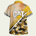 Caterpillar tropical hawaiian shirt back side