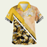 Caterpillar tropical hawaiian shirt front side