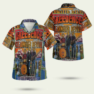 Ccr in concert rock hawaiian shirt