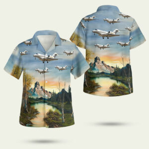 Cessna 750 citation x landscape summer hawaiian shirt