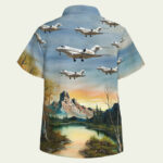 Cessna 750 citation x landscape summer hawaiian shirt back