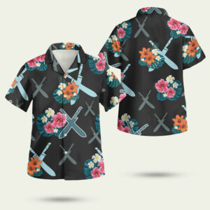 Chef knives tropical hawaiian shirt