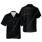 Chevrolet Corvette Black Carbon Faded Stripes Hawaiian Shirt