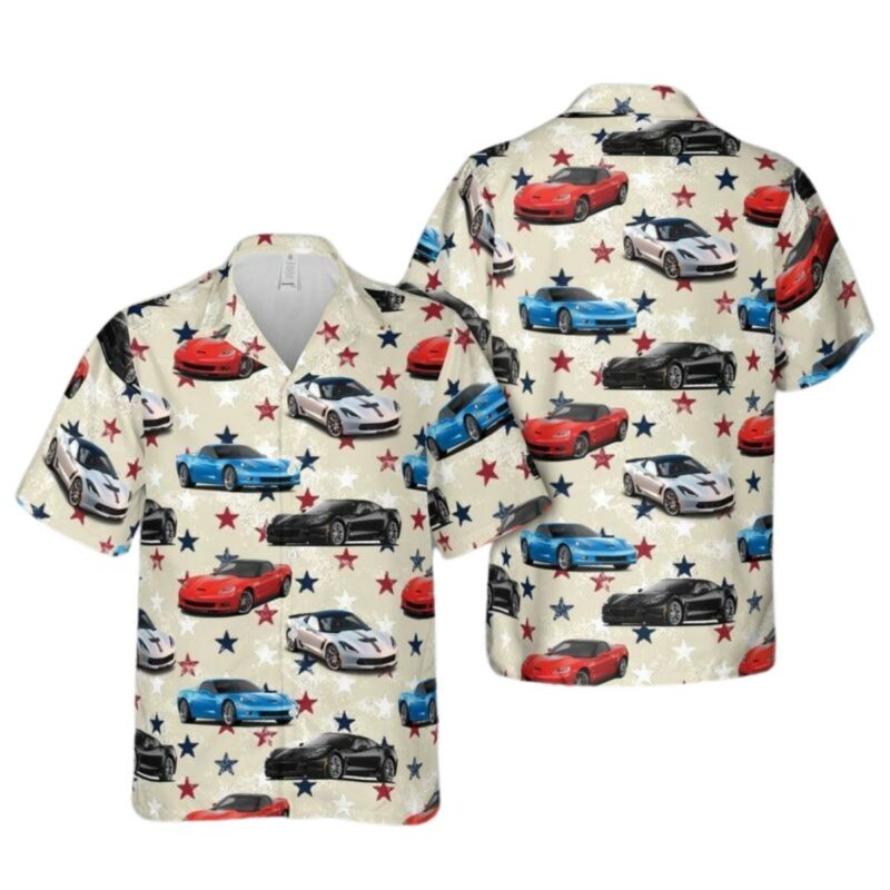 Chevrolet Corvette C6 4Th Of July Hawaiian Shirt