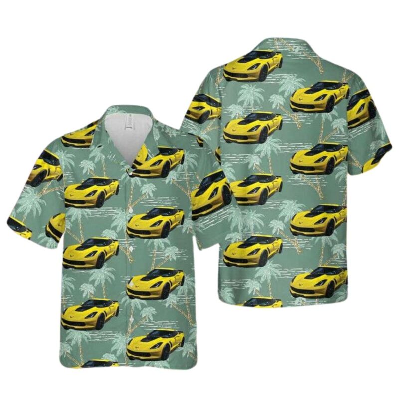 Chevrolet Corvette C7 Coconut Trees Hawaiian Shirt