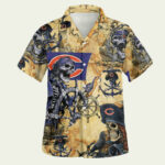 Chicago bears pirates hawaiian shirt front side