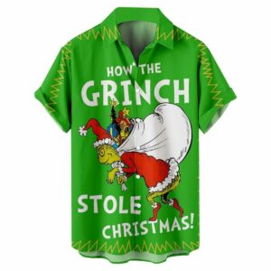 Christmas Grinch Holiday Santa Hawaiian Shirt(1)