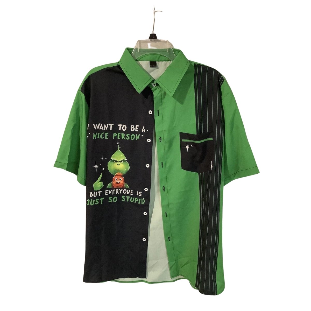 Christmas Grinch I Want To Be A Nice Person Hawaiian Shirt