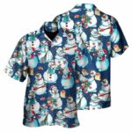 Christmas Happy Snowman Xmas Hawaiian Shirt