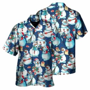 Christmas Happy Snowman Xmas Hawaiian Shirt