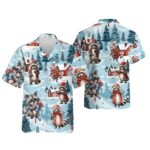 Christmas Raccoon Snowy Summer Hawaiian Shirt