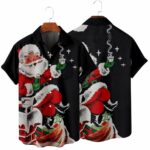 Christmas Santa Claus And Tea Funny Hawaiian Shirt