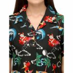 Christmas Santa Claus Surfing Holiday Beach Hawaiian Shirt Front 1