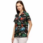 Christmas Santa Claus Surfing Holiday Beach Hawaiian Shirt Front