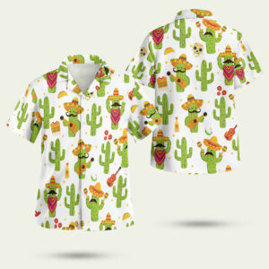 Cinco de mayo mexico fiesta cactus sombrero hawaiian shirt