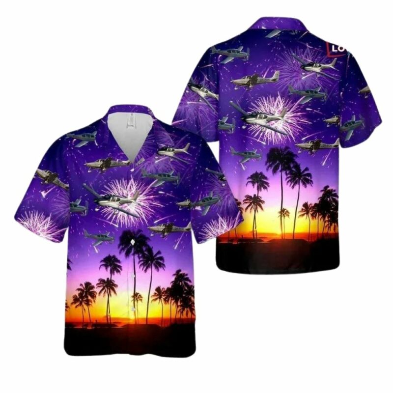 Cirrus 22 Airplane 4Th Of July Cheap Hawaiian Shirt