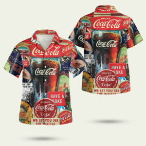 Coca cola decades of tradition hawaiian shirt