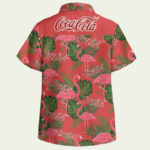 Coke lover coca cola with flamingo cp hawaiian shirt back side