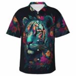 Colorful Flower Tiger Hawaiian Shirt