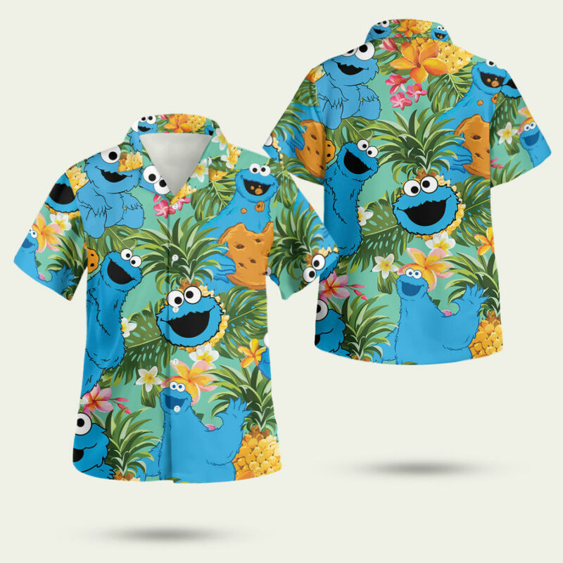 Cookie Monster Muppets Hawaiian Shirt