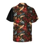 Cool Gun Skull Colorful Summer Hawaiian Shirt Back