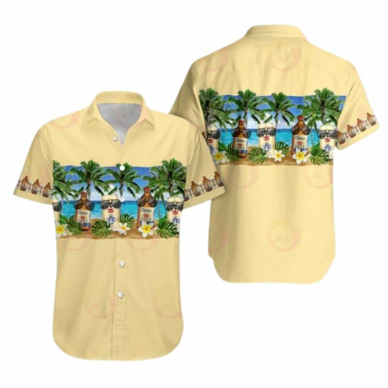 Coors Banquet Beach And Palm Trees Hawaiian Shirt
